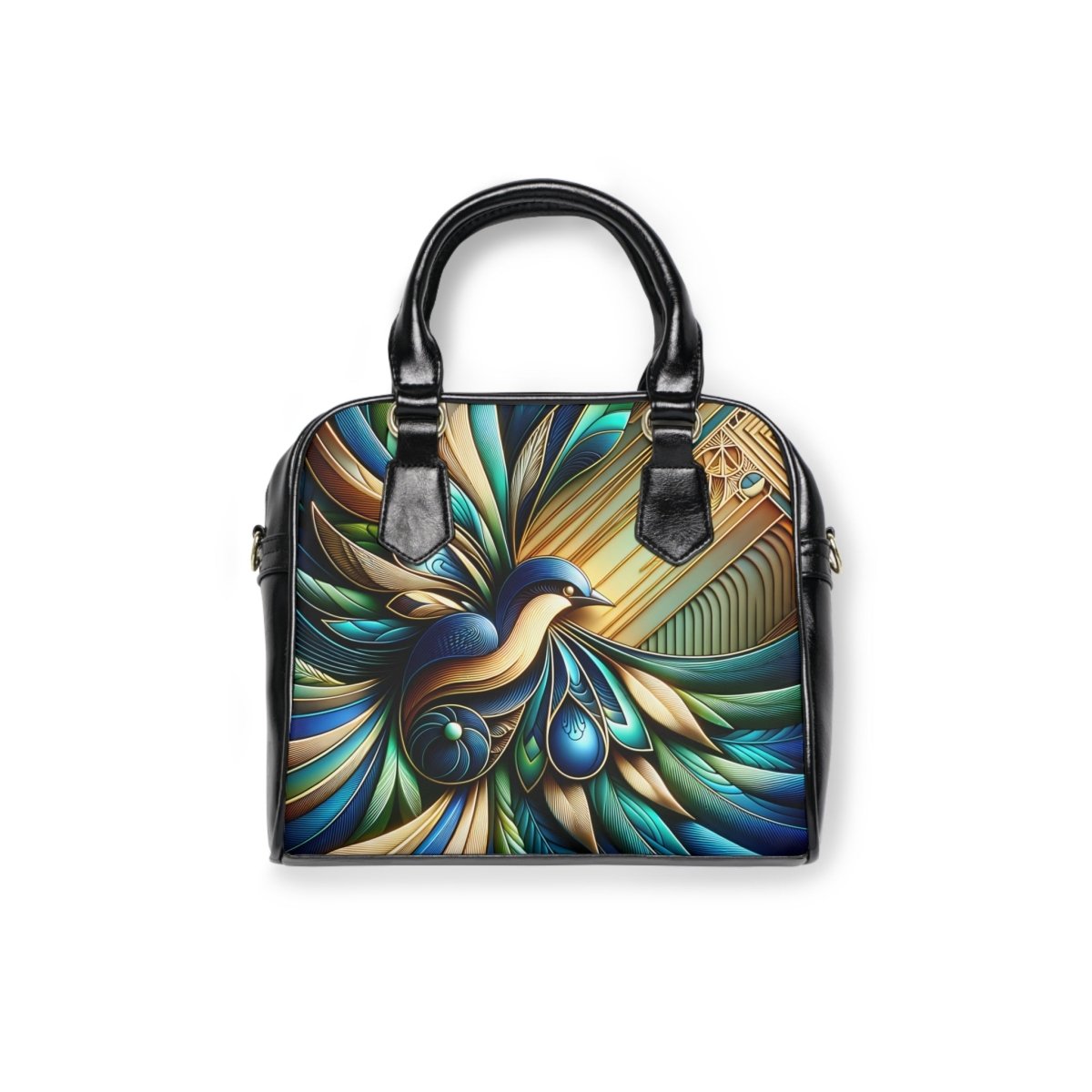 Colorful Art Deco Bird Shoulder Handbag - Earthbound Pacific