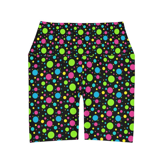 Colorful Dot High Waisted Yoga Shorts - Earthbound Pacific