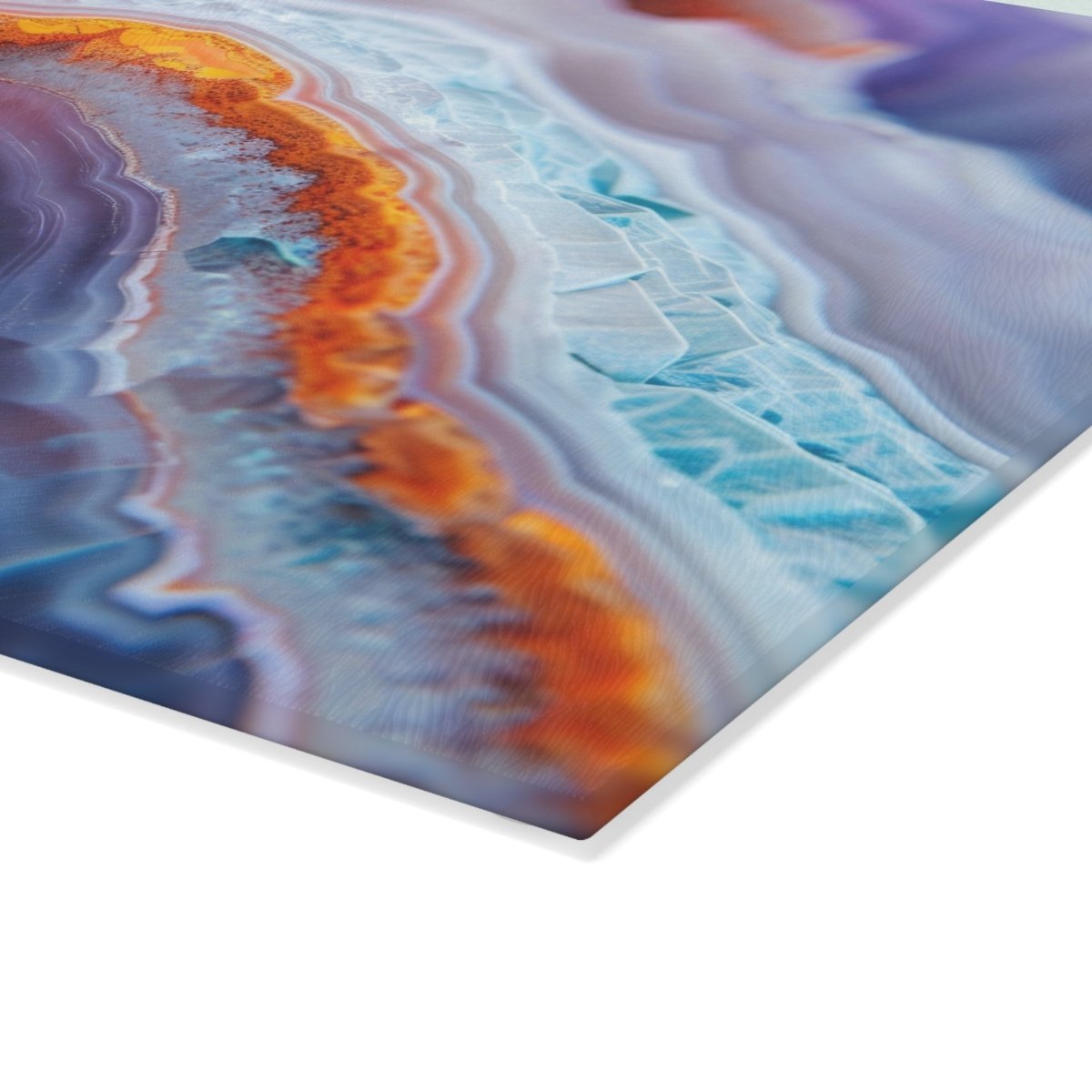 Colorful Geode Design Glass Cutting Board - Unique Kitchen Decor & Gift Idea 45262911137226525625 Earthbound Pacific