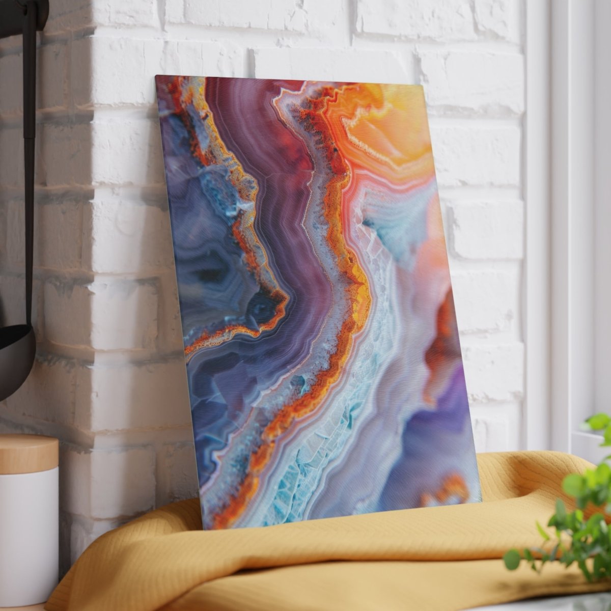 Colorful Geode Design Glass Cutting Board - Unique Kitchen Decor & Gift Idea 45262911137226525625 Earthbound Pacific