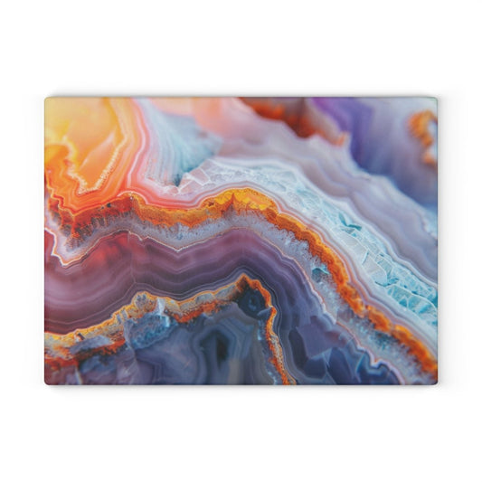 Colorful Geode Design Glass Cutting Board - Unique Kitchen Decor & Gift Idea 26585145749435079339 Earthbound Pacific