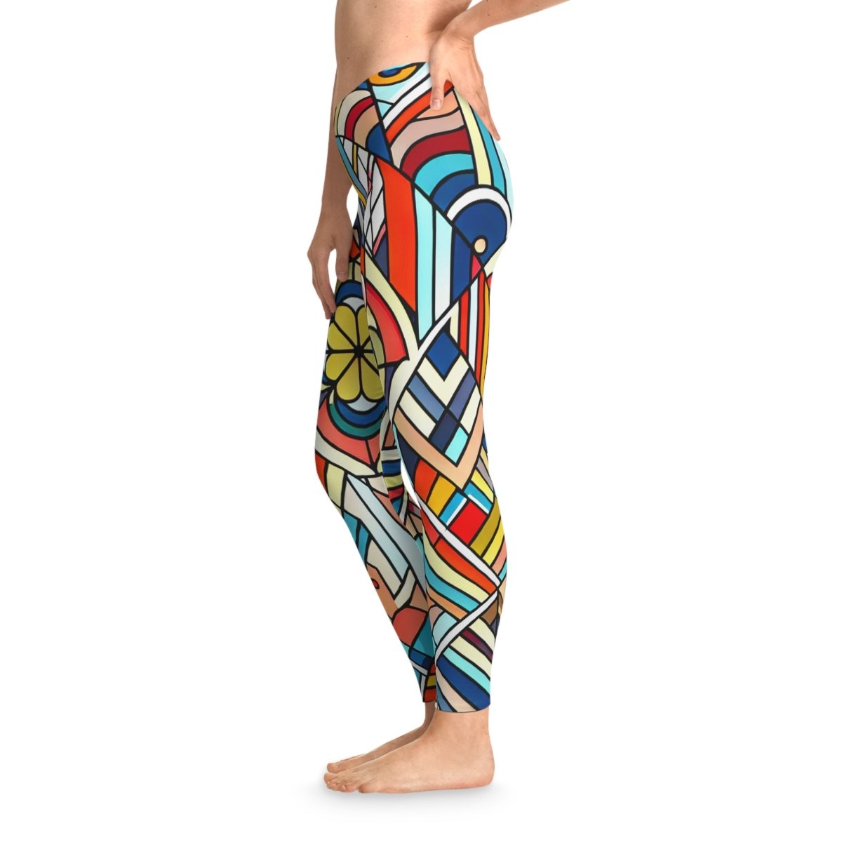 Colorful Geometric Stretchy Leggings 25325631238879973952 Earthbound Pacific