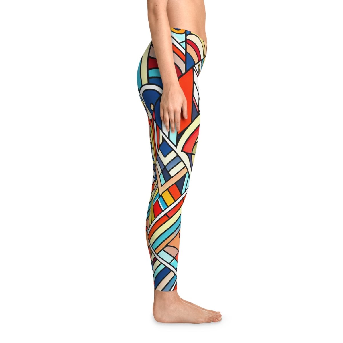 Colorful Geometric Stretchy Leggings 25325631238879973952 Earthbound Pacific