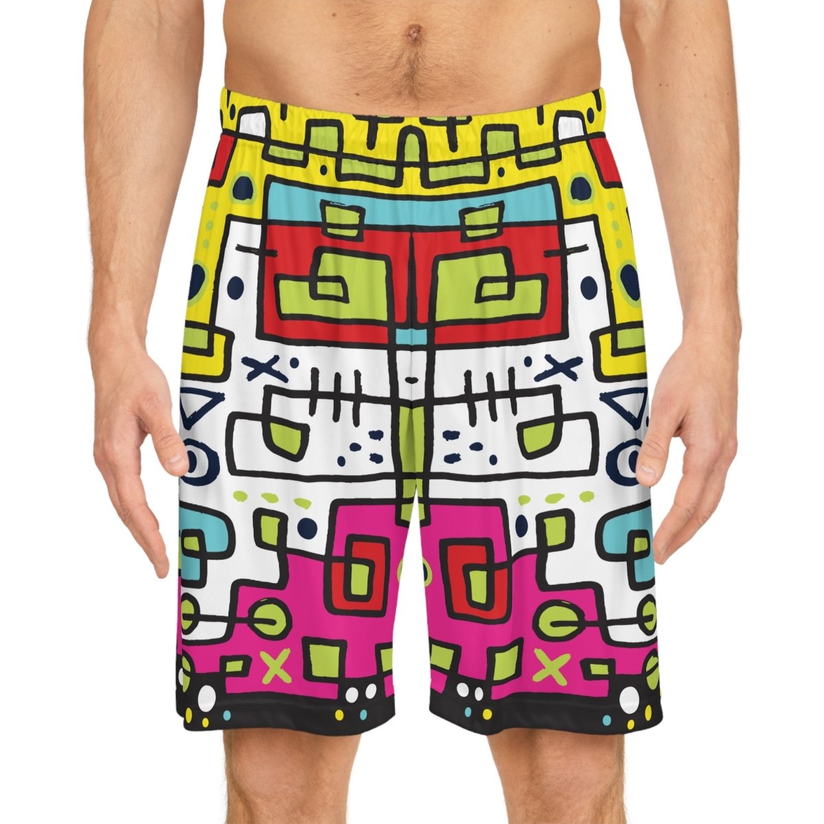 Colorful Graffiti Basketball Shorts - Earthbound Pacific