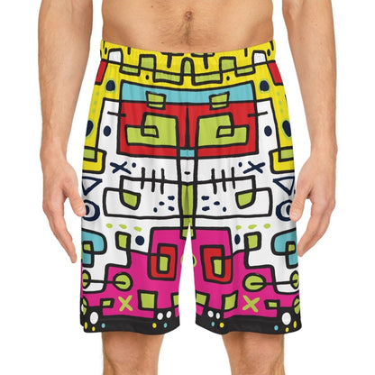 Colorful Graffiti Basketball Shorts - Earthbound Pacific