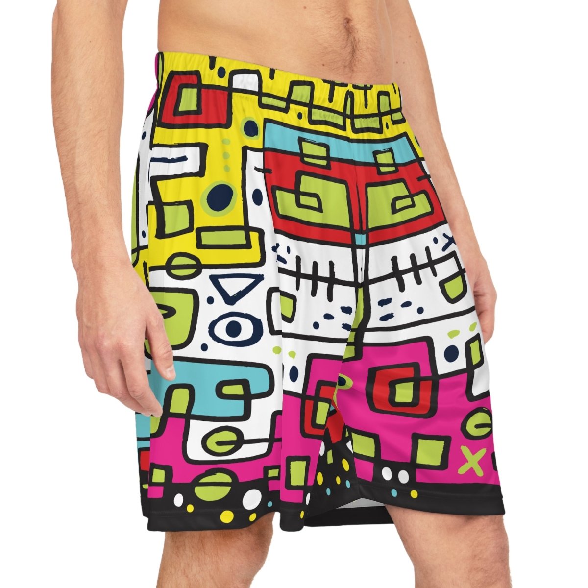 Colorful Graffiti Basketball Shorts - Earthbound Pacific