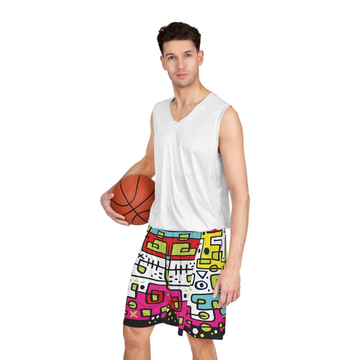 Colorful Graffiti Basketball Shorts - Earthbound Pacific