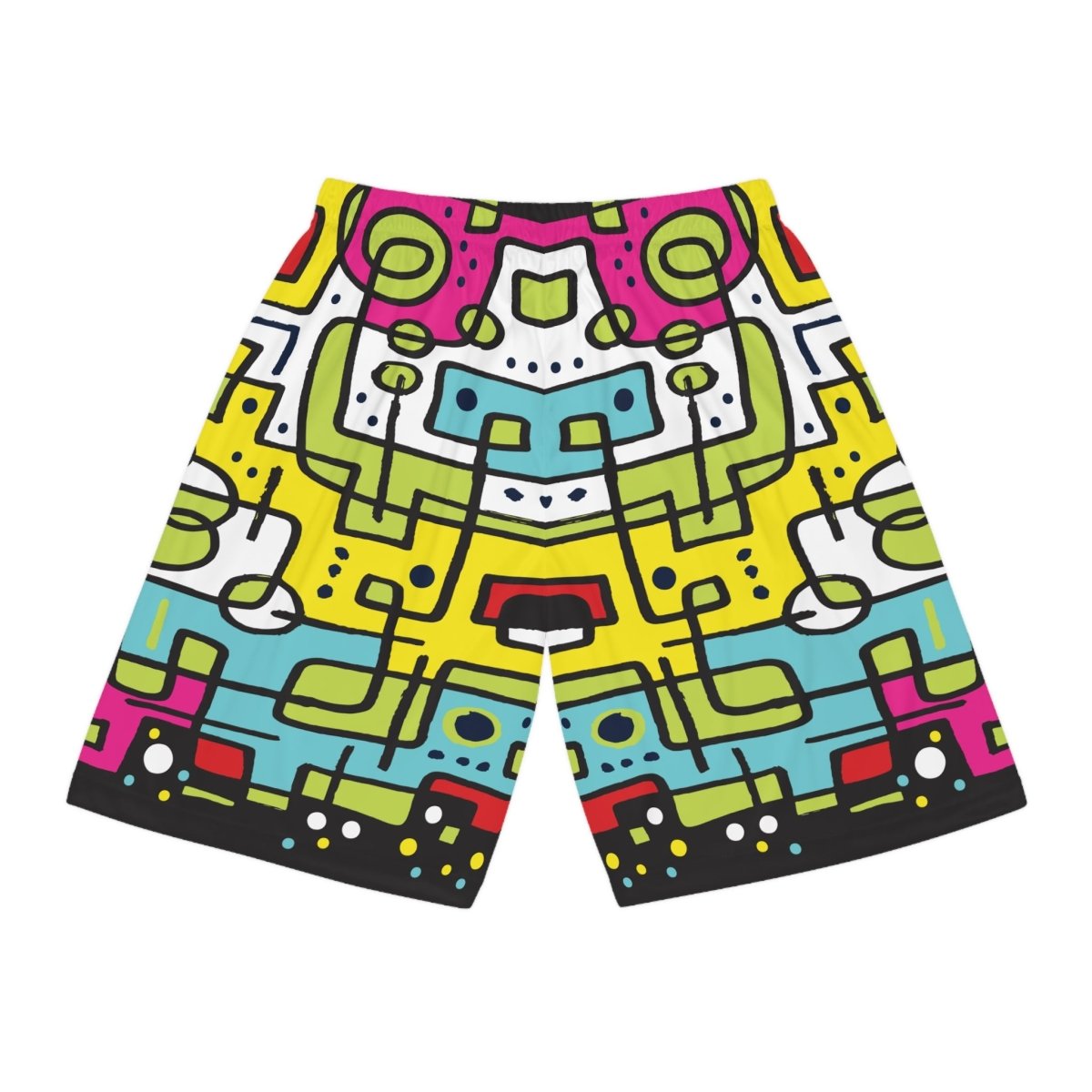 Colorful Graffiti Basketball Shorts - Earthbound Pacific