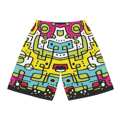 Colorful Graffiti Basketball Shorts - Earthbound Pacific