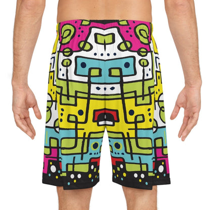 Colorful Graffiti Basketball Shorts - Earthbound Pacific