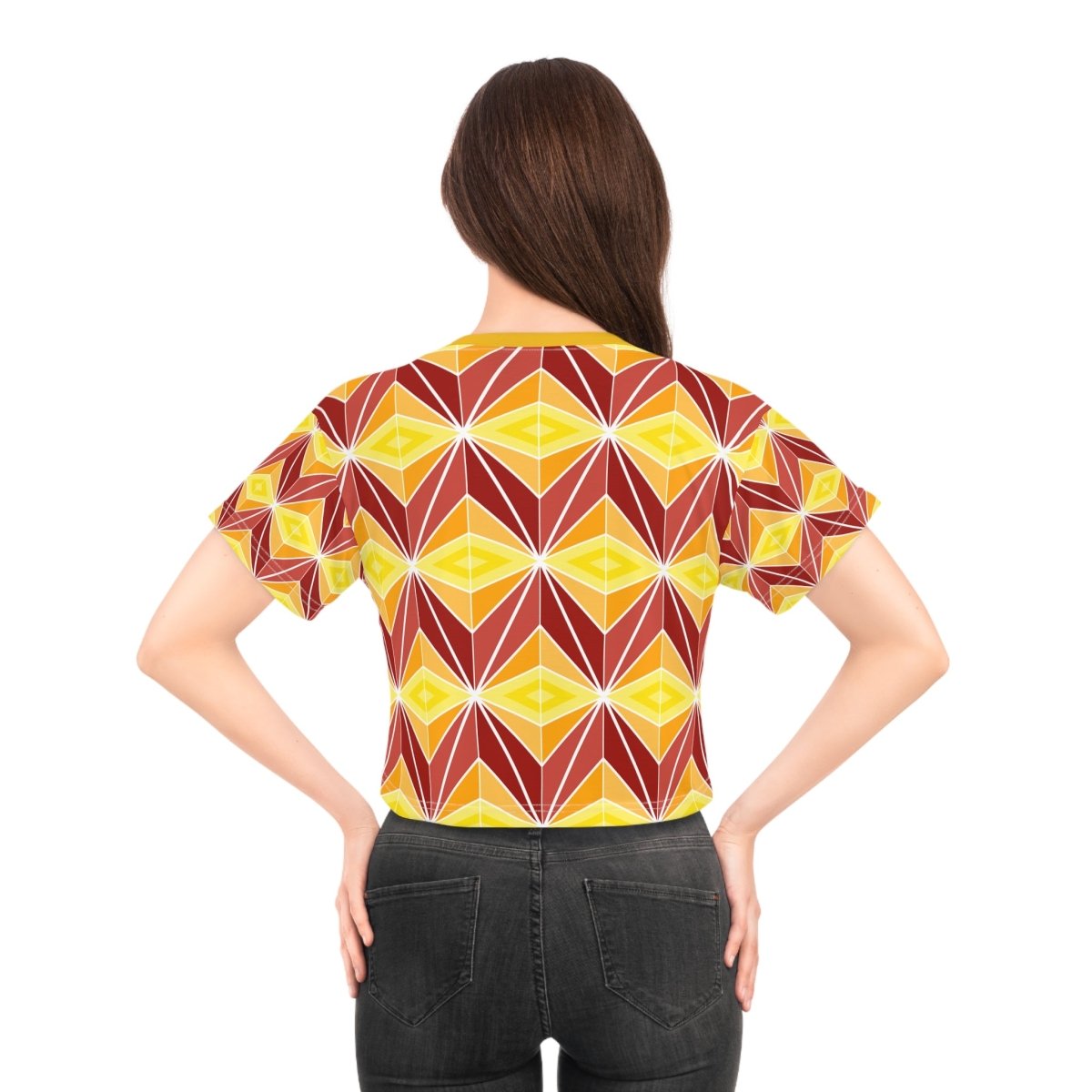 Colorful Moroccan Crop Tee - Earthbound Pacific