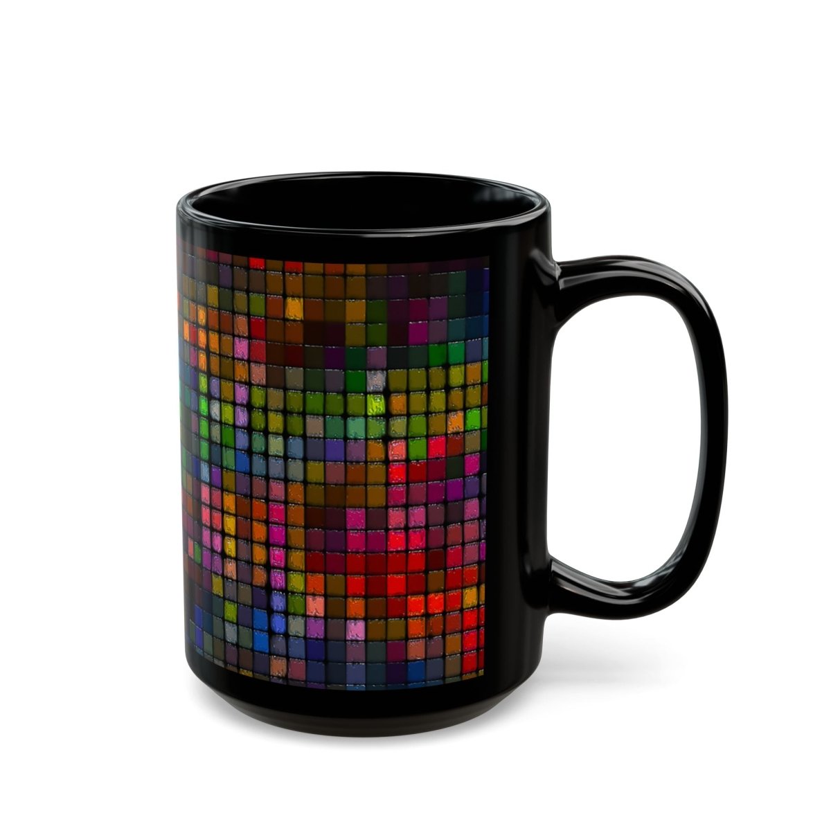 Colorful Mosaic Black Coffee Mug - 11oz & 15oz 97775918845542865703 Earthbound Pacific