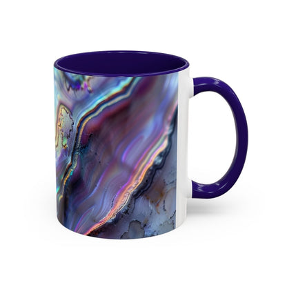 Colorful Mugs, New Zealand Paua Abalone Shell Inspired Design Mug, Souvenir Mug, Gift for Nature Lovers, Kitchen Decor, Coffee Cup, Tea Mug - Earthbound Pacific