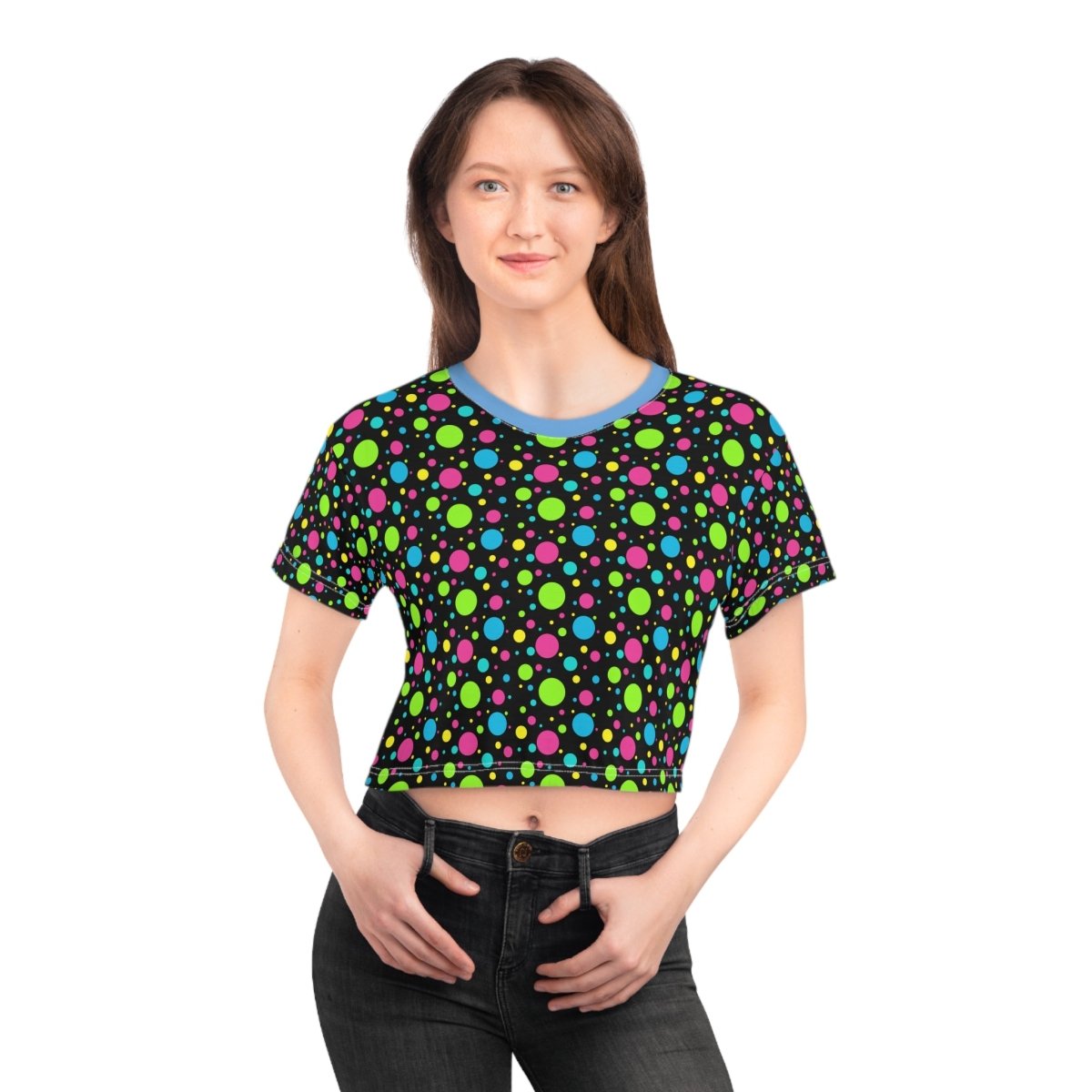 Colorful Neon Crop Tee - Earthbound Pacific