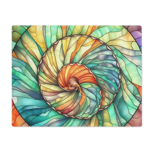 Colorful Spiral Claim Sea Shell Design Placemat - Nautical - Inspired Table Decor 40138499616329952063 Earthbound Pacific