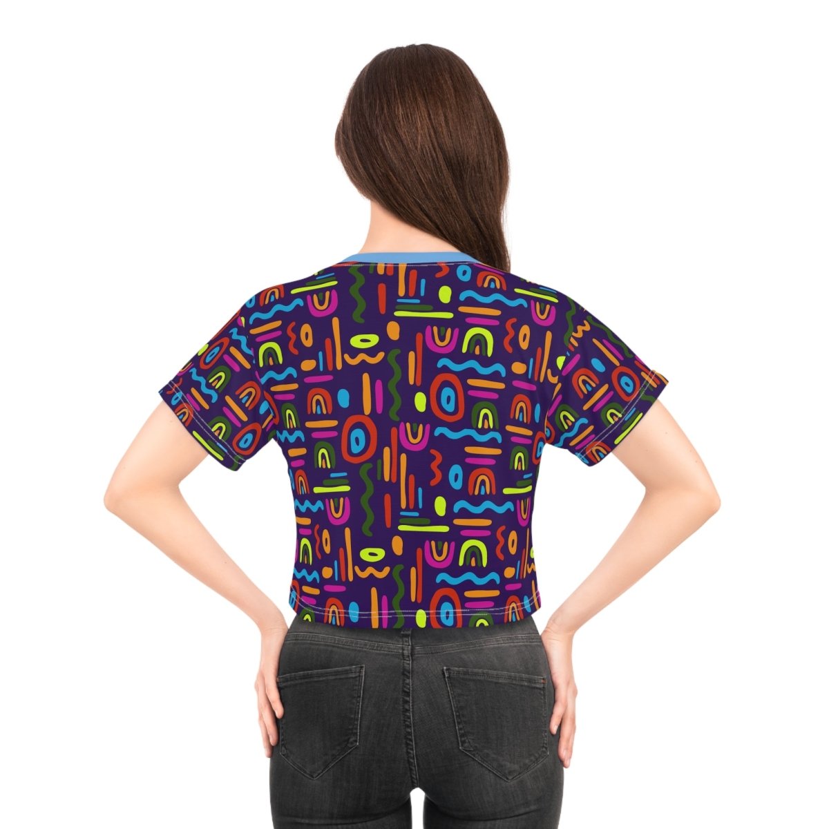 Colorful Squiggly Crop Tee - Earthbound Pacific