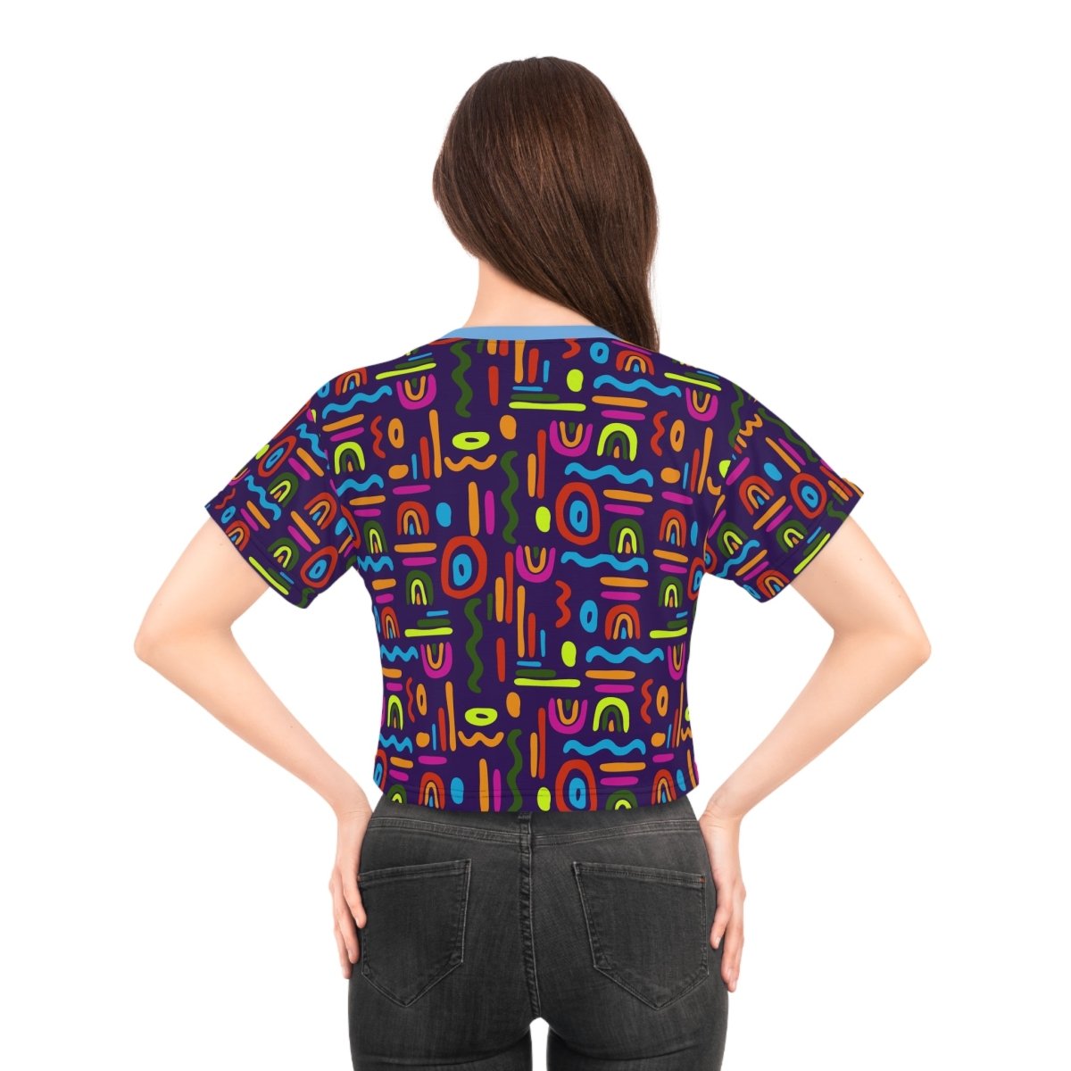 Colorful Squiggly Crop Tee - Earthbound Pacific