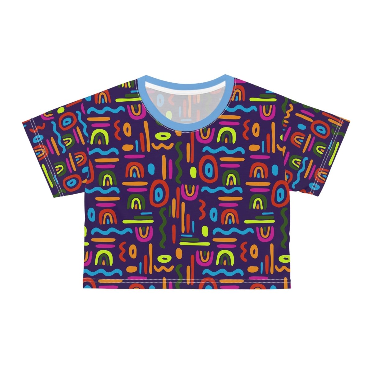 Colorful Squiggly Crop Tee - Earthbound Pacific