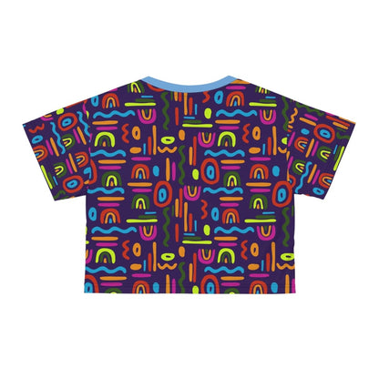 Colorful Squiggly Crop Tee - Earthbound Pacific