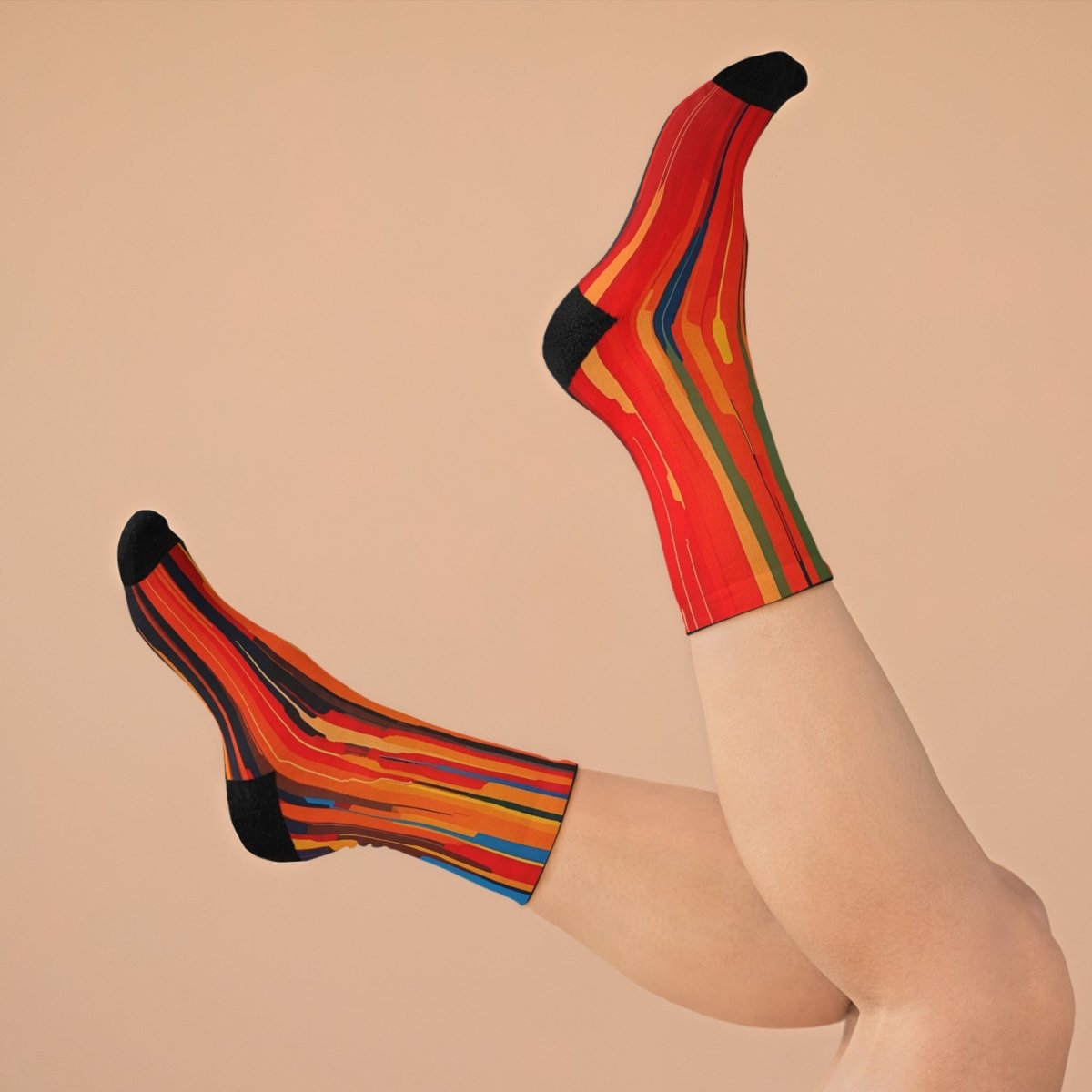 Colorful Striped Womens, Unisex Socks - Earthbound Pacific