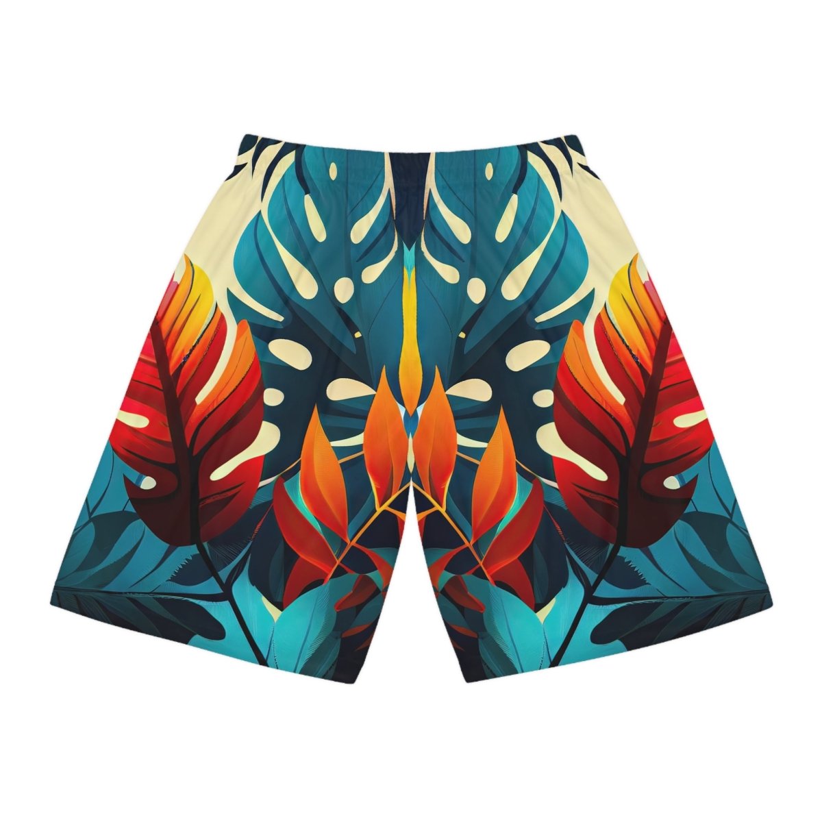 Colorful Tropical Basketball Shorts - Earthbound Pacific