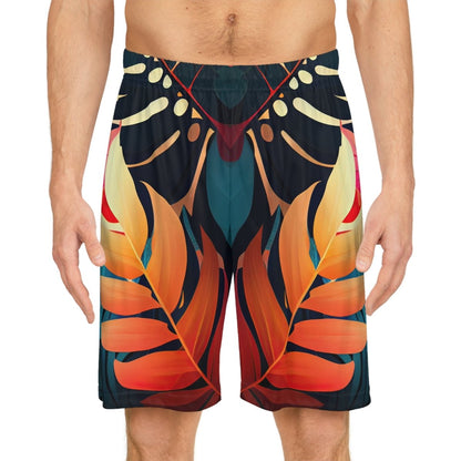 Colorful Tropical Basketball Shorts - Earthbound Pacific