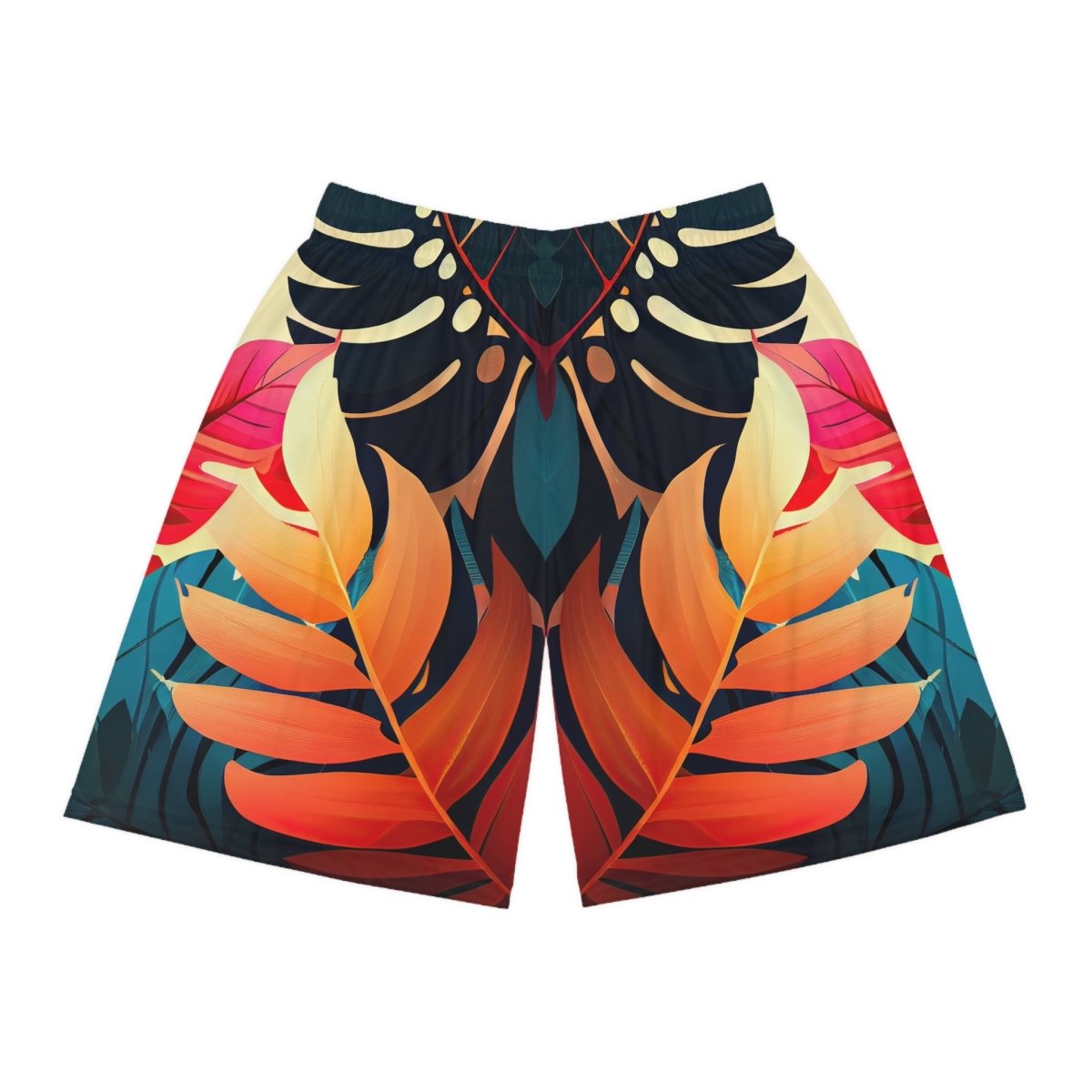 Colorful Tropical Basketball Shorts - Earthbound Pacific