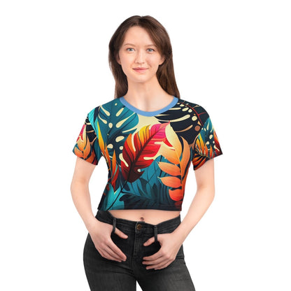 Colorful Tropical Crop Tee - Earthbound Pacific