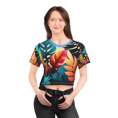 Colorful Tropical Crop Tee - Earthbound Pacific