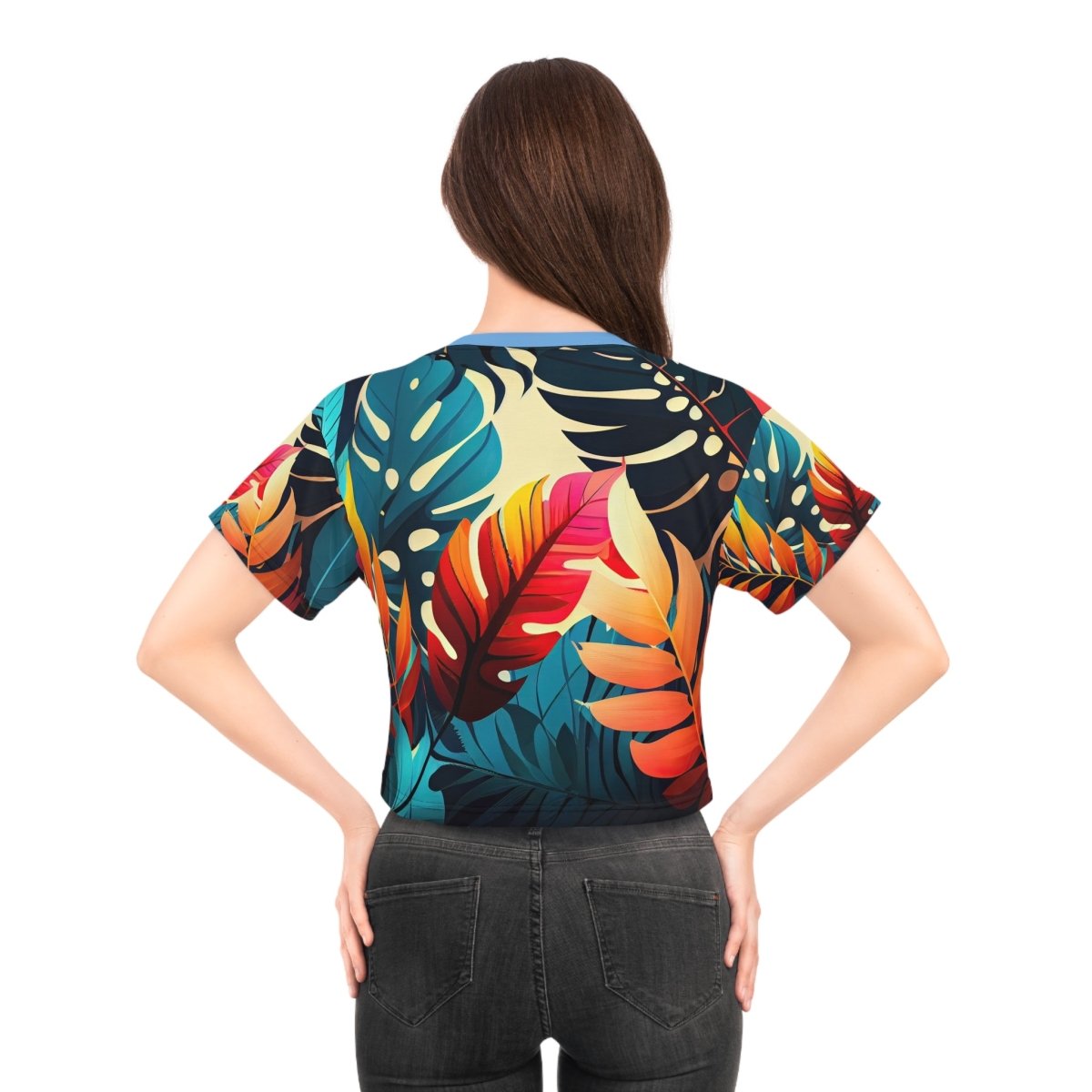 Colorful Tropical Crop Tee - Earthbound Pacific