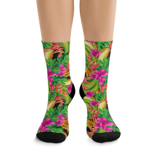 Colorful Tropical Floral Socks | Eco - Friendly 18336183127972189847 Earthbound Pacific