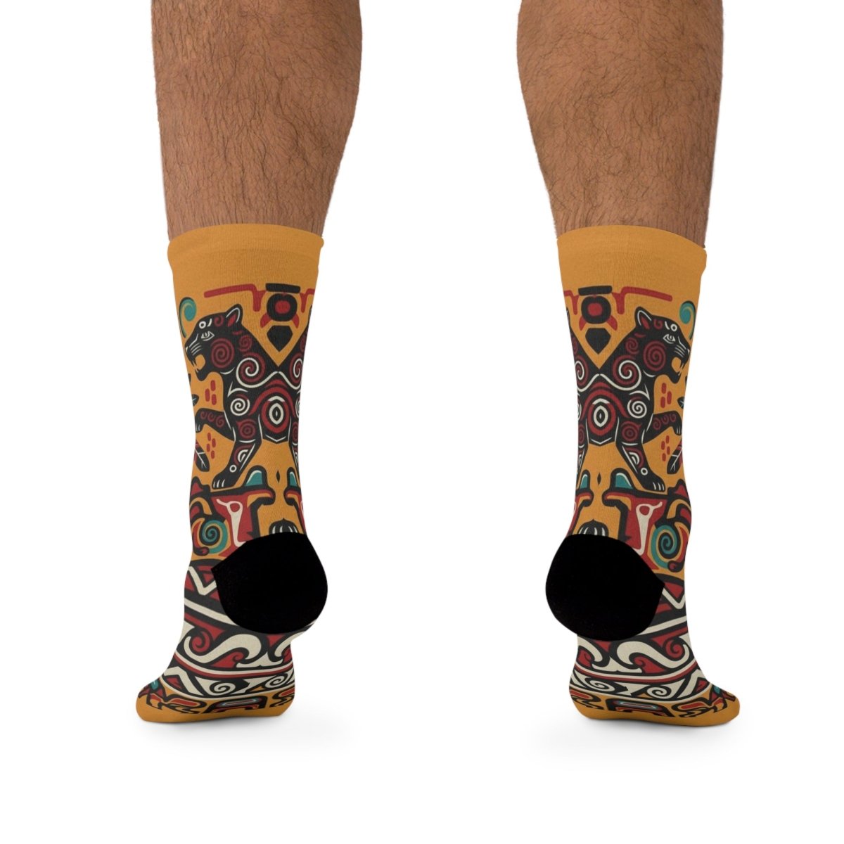 Crew Socks Eco - Friendly Tribal Design 23444537813751912896 Earthbound Pacific