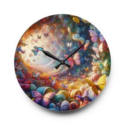 Custom Design Magical Butterflies Wall Clock - Earthbound Pacific