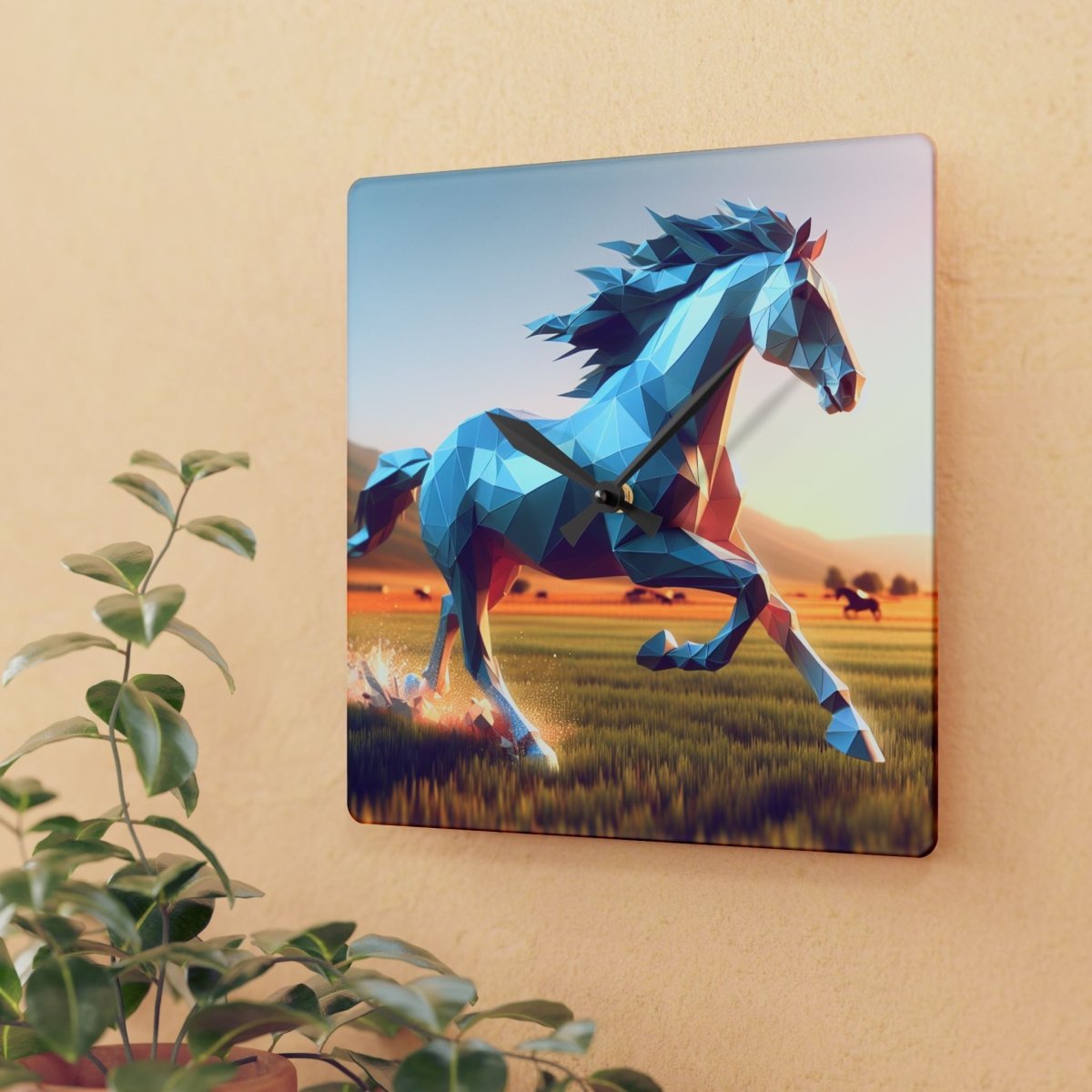 Custom Galloping Horse Wall Clock - Earthbound Pacific