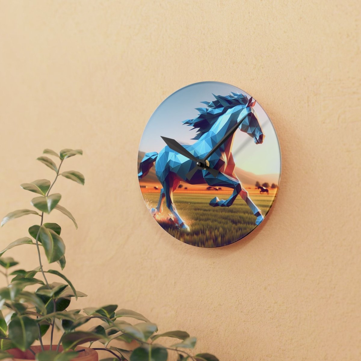 Custom Galloping Horse Wall Clock - Earthbound Pacific