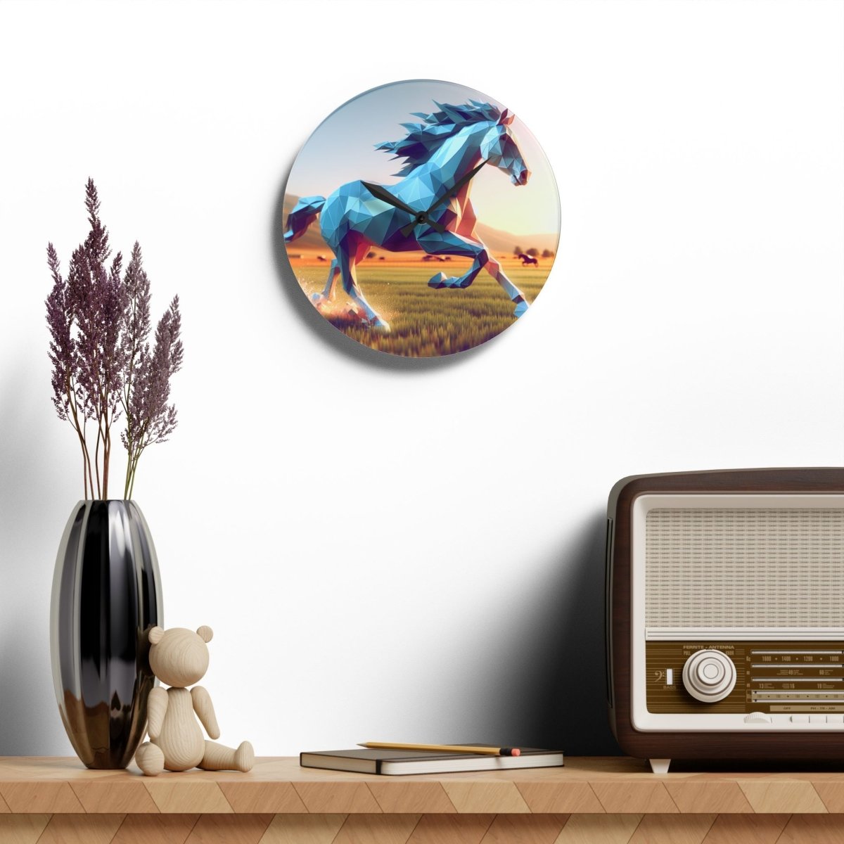 Custom Galloping Horse Wall Clock - Earthbound Pacific