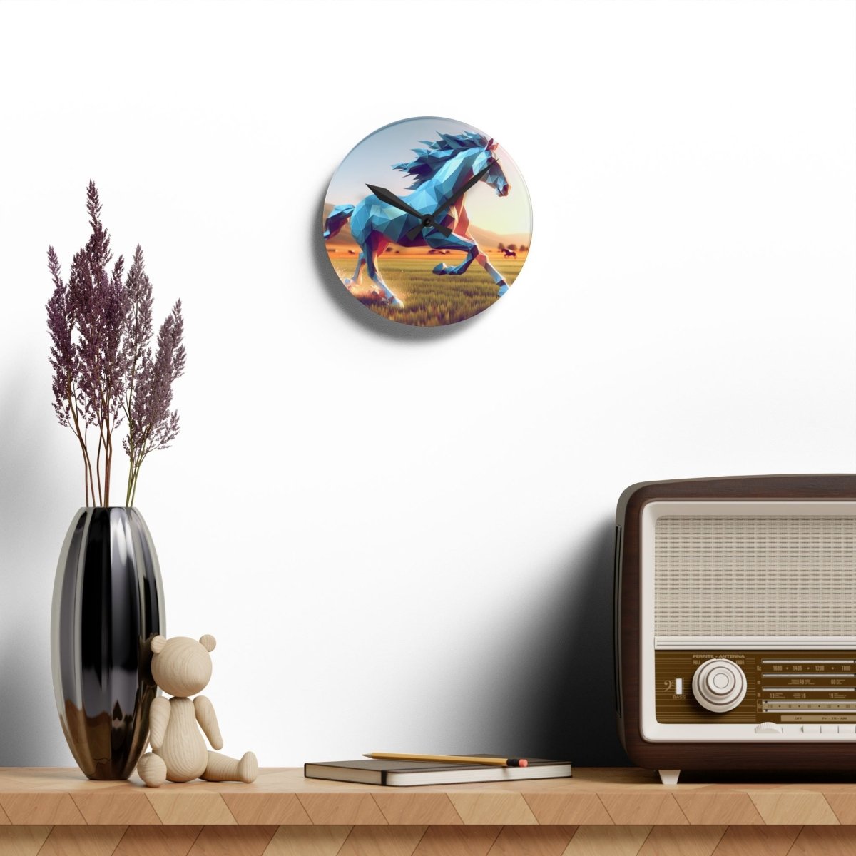 Custom Galloping Horse Wall Clock - Earthbound Pacific