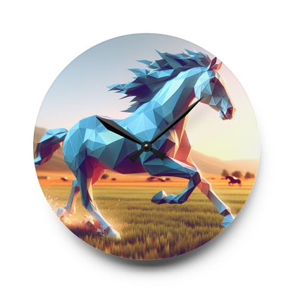 Custom Galloping Horse Wall Clock - Earthbound Pacific