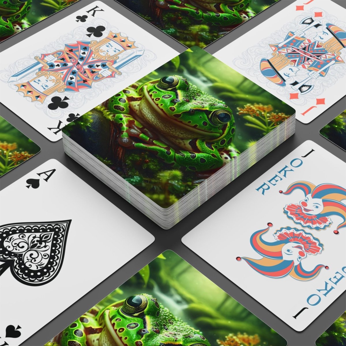 Custom Poker Cards, Personalized Frog Face Playing Deck, Unique Game Night Gift, Funny Animal Card Set, Kids Party Favor, Customized Deck of - Earthbound Pacific