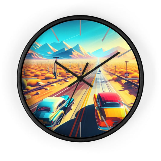 Custom Route 66 designer Wall Clock - Earthbound Pacific