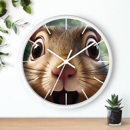 Custom Wall Clock - ChipMunk 'Where's My Nuts' Design - Earthbound Pacific