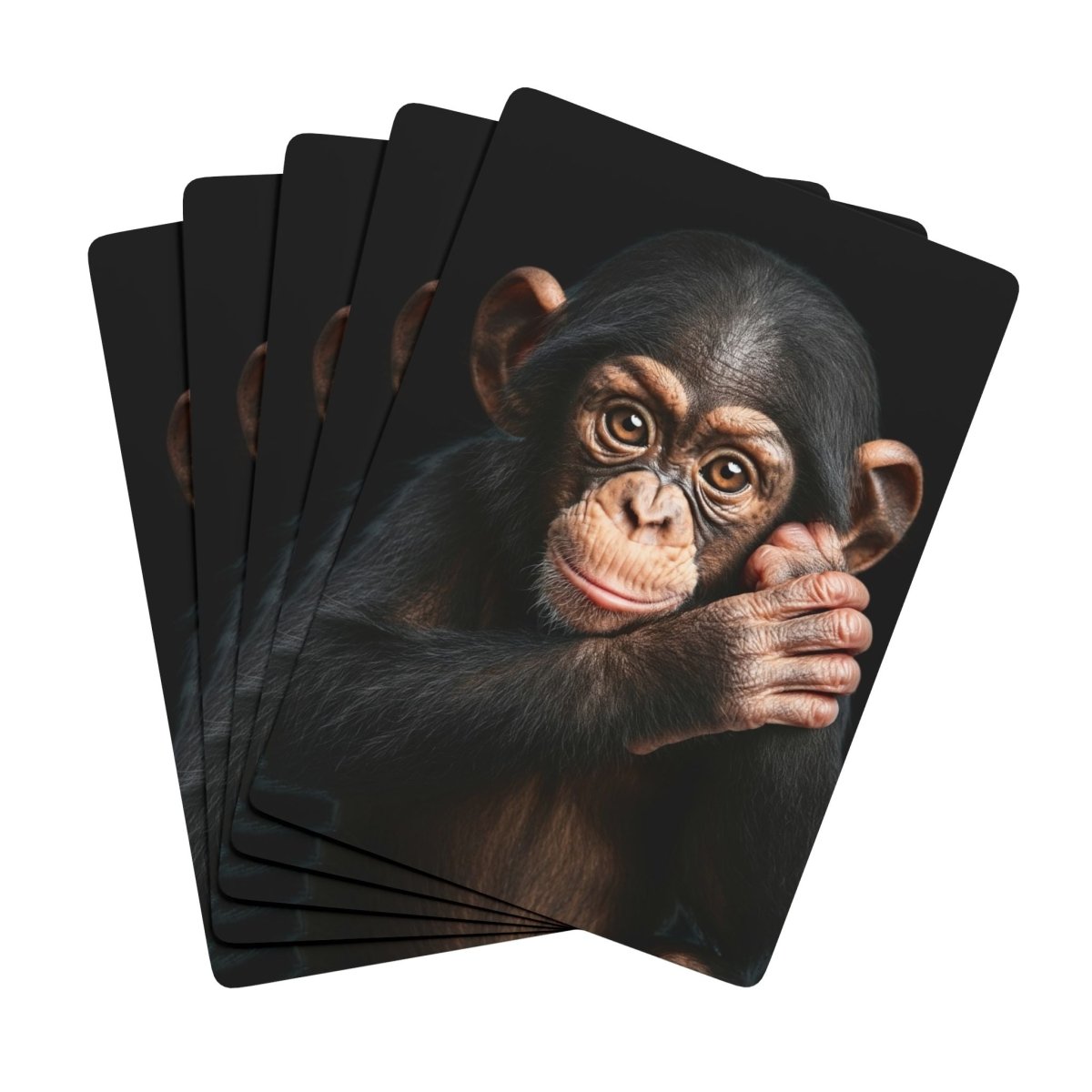 Cute Baby Chimpanzee Poker Playing Cards - Earthbound Pacific