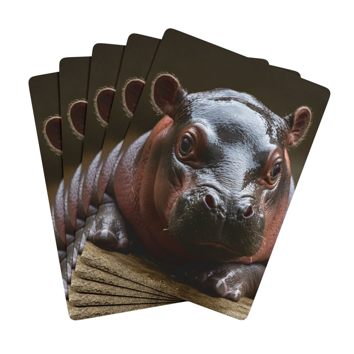 Cute Baby Hippo Poker Playing Cards - Earthbound Pacific