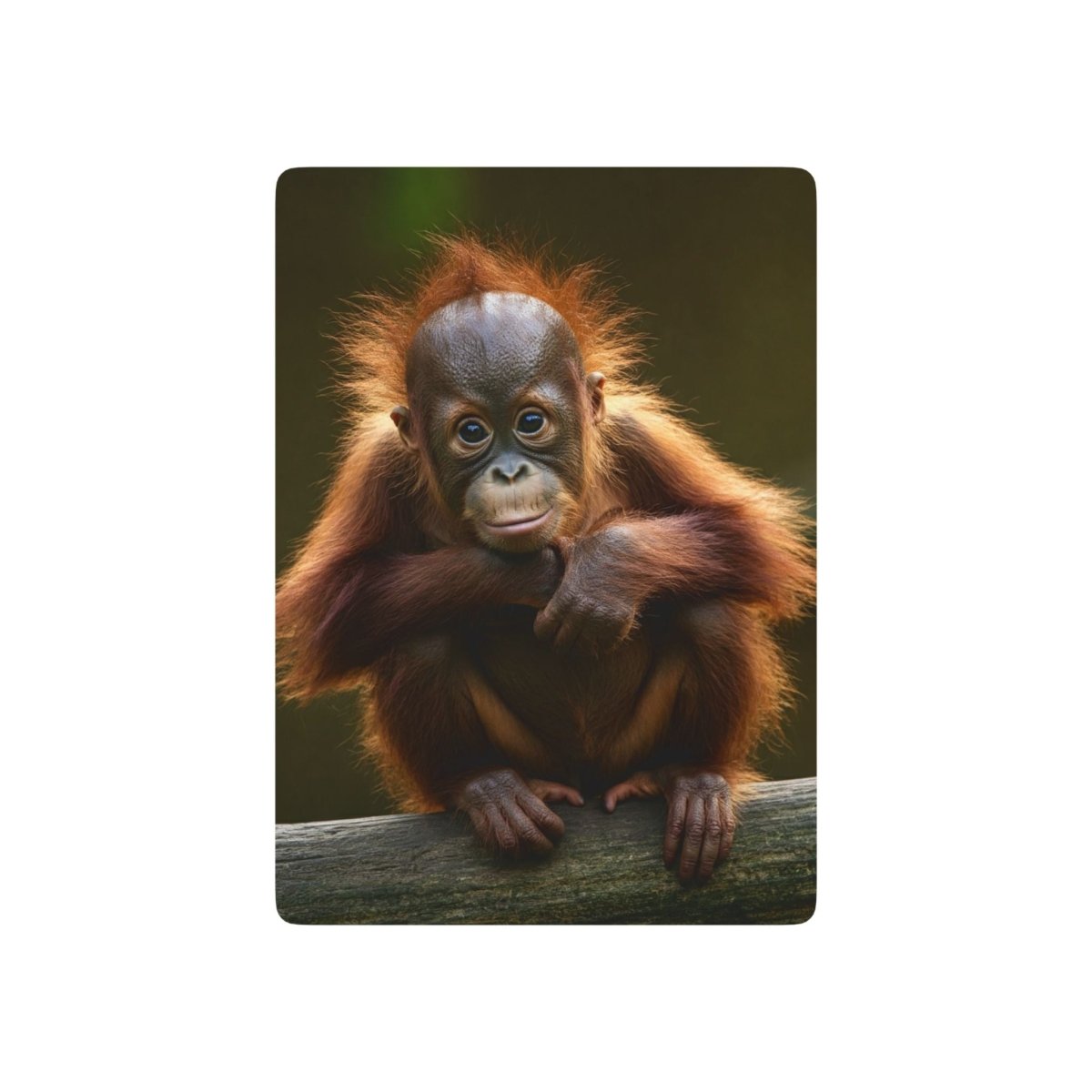 Cute Baby Orangutan Playing Cards, Fun Animal Deck Game Night Gift, Poker Card Set, Jungle Theme Poker Deck, Unique Wildlife Card Games - Earthbound Pacific