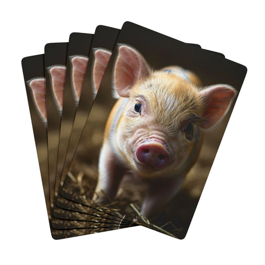 Cute Baby Pig Poker Playing Cards - Earthbound Pacific