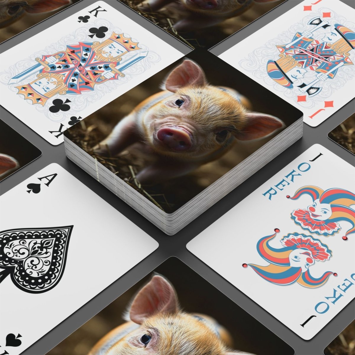 Cute Baby Pig Poker Playing Cards - Earthbound Pacific