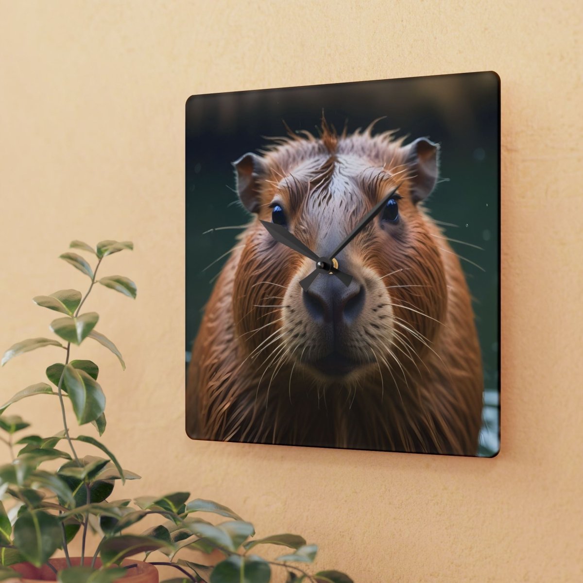 Cute Capybara Acrylic Wall Clock - Unique Animal Decor for Home & Office 28159947087878313208 Earthbound Pacific