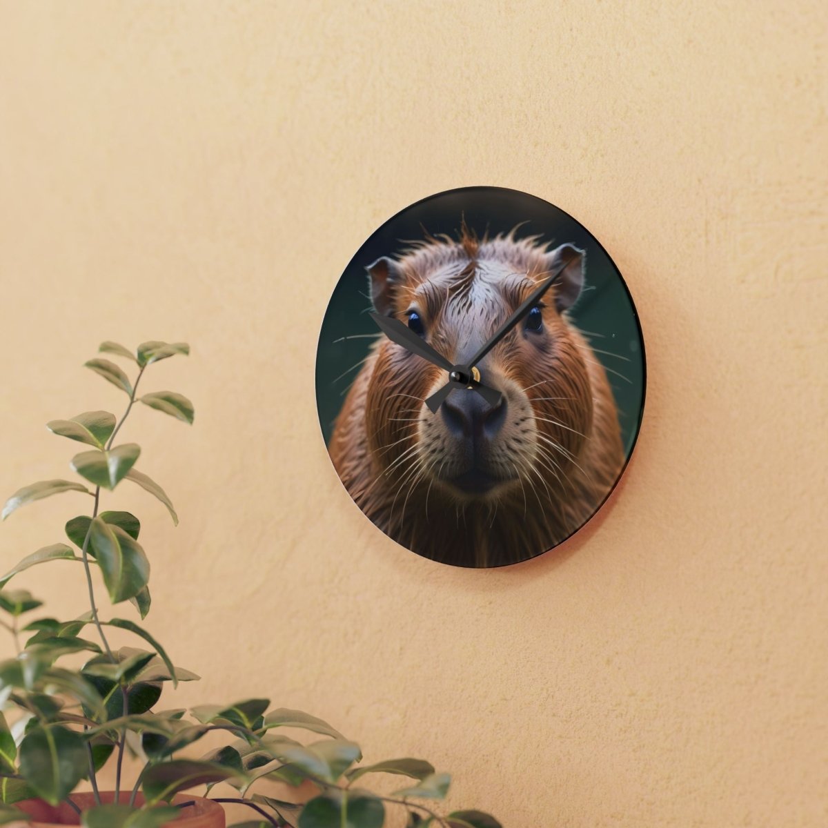 Cute Capybara Acrylic Wall Clock - Unique Animal Decor for Home & Office 28159947087878313208 Earthbound Pacific