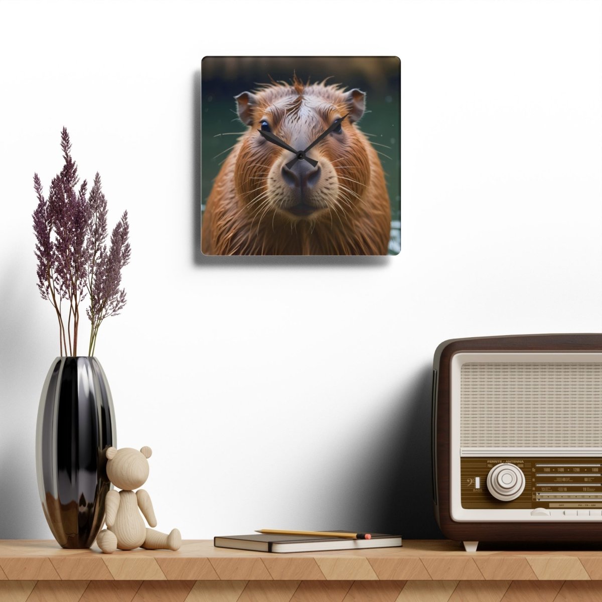 Cute Capybara Acrylic Wall Clock - Unique Animal Decor for Home & Office 28159947087878313208 Earthbound Pacific
