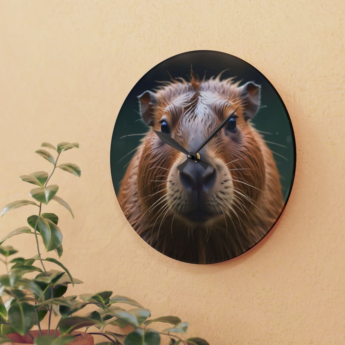 Cute Capybara Acrylic Wall Clock - Unique Animal Decor for Home & Office 28159947087878313208 Earthbound Pacific